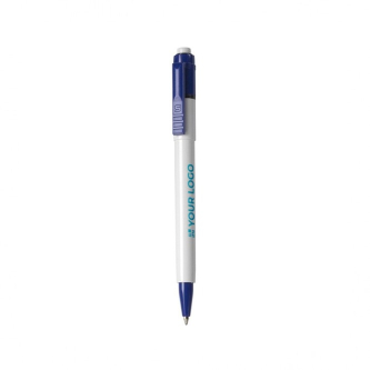 Balpen met witte houder en jumbo vulling met logo