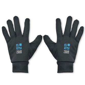 Polyester tactiele sporthandschoenen met logo voor smartphonegebruik