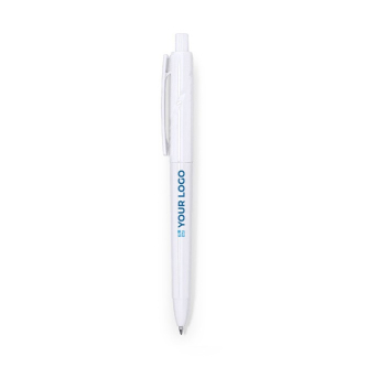 Balpen van gerecycled plastic met blauwe inkt