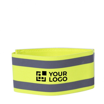 Armband van polyester en elastaan met twee reflectie banden