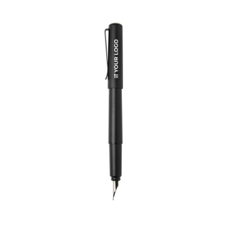 Gerecyclede aluminium pen met logo en zwarte inkt