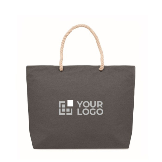 Tas van gerecycled katoen met touwhengsels, 220 g/m2