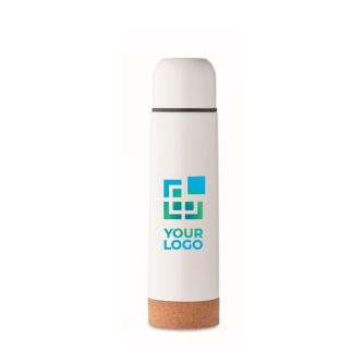 RVS thermoskan met dubbele wand en kurkbodem 500ml