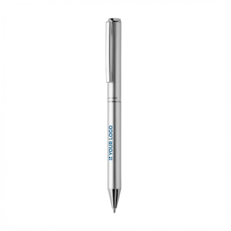 Elegante balpen van gerecycled aluminium, blauwe inkt Dokumental®