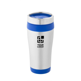 Thermosbeker van gerecycled rvs met draaibaar deksel 410 ml