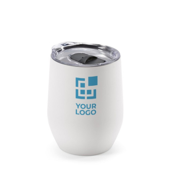 Thermische beker van gerecycled rvs met dekselopening 320ml