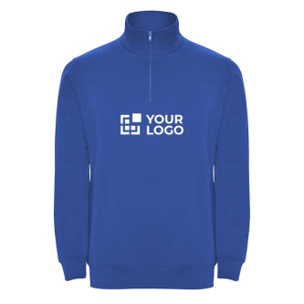 Sweatshirt van katoen en polyester met halve rits 280 g/m2 Roly
