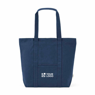 Boodschappentas van gerecycled katoen met rits 360 g/m²
