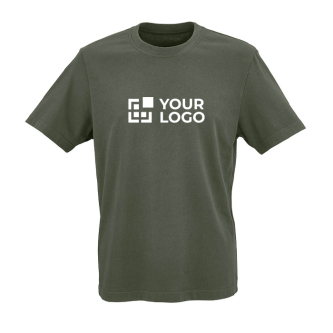 Unisex T-shirt van biologisch katoen met geribde kraag 140 g/m²