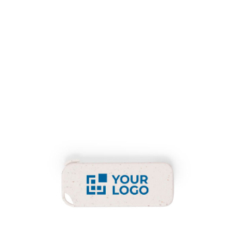 Rechthoekige ecologische USB met behuizing van tarwestro