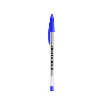 Klassieke transparante kunststof balpen met blauwe inkt BIC® Cristal®