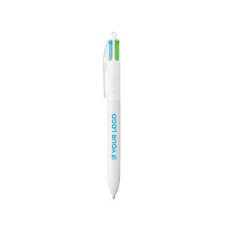 Plastic BIC®-pen met vier trendy inktkleuren