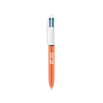 Plastic pen met fijne schrijfpunt van 0,8 mm en 4 kleuren inkt BIC®
