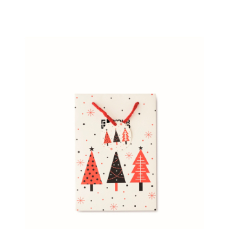 Kleine cadeauzak van papier met kerstthema