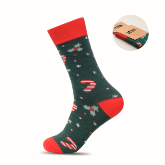 Paar kerst sokken met label om te personaliseren