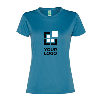 Dames t-shirt van gerecycled polyester 100 g/m² Roly Direct Slam