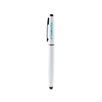 Rollerbalpen van aluminium met touchscreenpunt, blauwe inkt