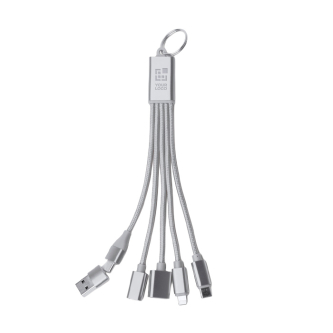 7-in-1-multilaadkabel van gerecycled aluminium