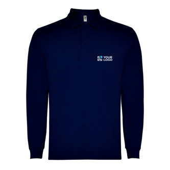 Polo met lange mouwen van polyester 220 g/m² Roly Direct Carpe