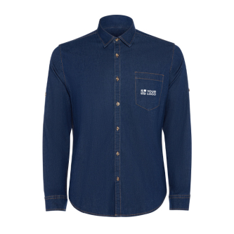 Denim katoenen stretch overhemd 210 g/m² Roly Direct Lujan