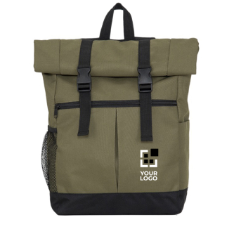 Rugzak van polyester 900D met oprolbare klep en sluitbanden