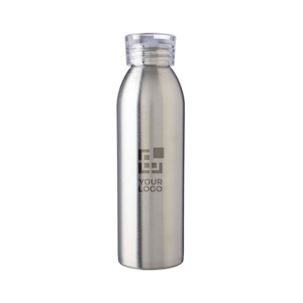 Gerecyclede rvs fles met dop en bijpassende draagriem, 650 ml