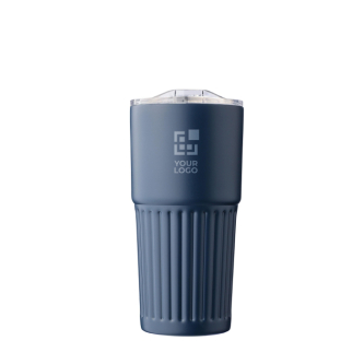 Thermosbeker van gerecycled RVS 500ml met schuifdeksel
