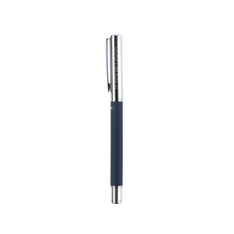Rollerpen van messing en RPET, blauwschrijvend