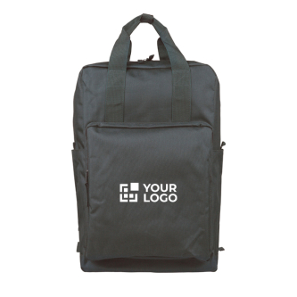 Rugzak van gerecycled polyester voor laptop 16'' met handgrepen bovenaan
