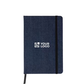 A5 gelijnd notitieboek van denimstof met casual afwerking