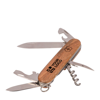 Victorinox zakmes van roestvrij staal en hout met 10 functies