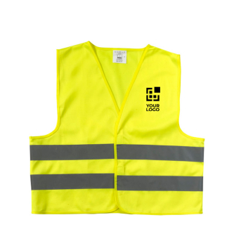 Gepersonaliseerde polyester reflecterend vest voor kinderen, maat XS