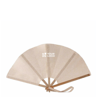Opvouwbare waaier van bamboe en polyester voor events 23 cm