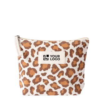 Toilettas van gerecycled katoen met dierenprint 200 g/m²