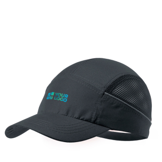 Sportpet van microvezel met mesh-zijkanten