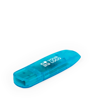 USB-stick van stevig, doorschijnend ABS met afsluitdop