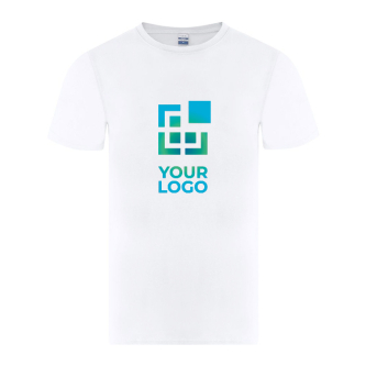 Wit T-shirt met korte mouwen en ronde hals 150 g/m²