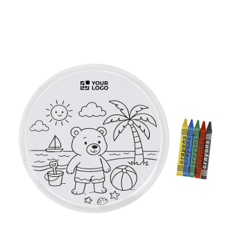 Kinderfrisbee van non-woven stof met kleurvlak