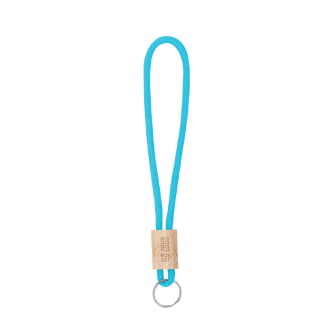Sleutelhanger met polyester koord in kleuren met versteller