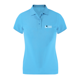 Getailleerde damespolo van technische stof 180 g/m²