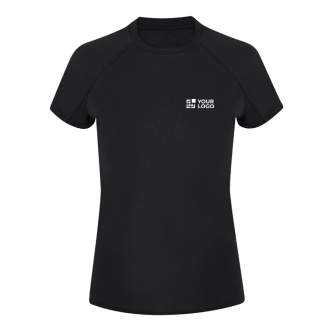 Polyester dames T-shirt met korte raglanmouwen 135 g/m²