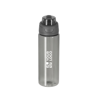 Transparante fles met dubbel drinksysteem en draaglus 750 ml