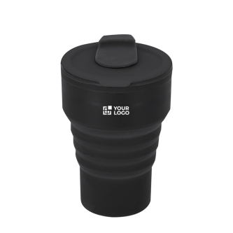Opvouwbare siliconen beker met schuifmondstuk 350 ml