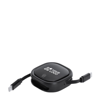 Uittrekbare USB-C-oplaadkabel van gerecycled materiaal 120cm 60W