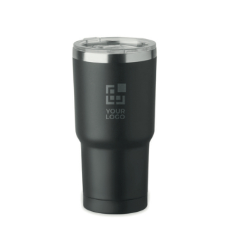 RVS glas met deksel en schuifgat 500ml
