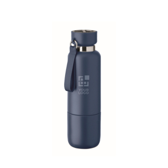 Isothermische fles met handvat en beker aan de onderkant 500 ml