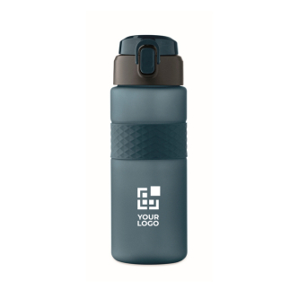 RPET-fles met opklapbare dop en inbegrepen rietje 500 ml