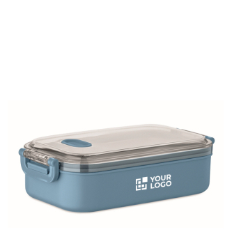 Lunchbox van kunststof met binnenkant van gerecycled roestvrij staal 750 ml