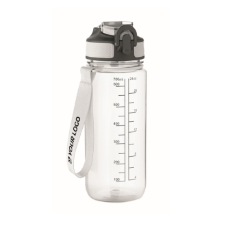 RPET anti-lek fles met rietje en klapdeksel 700 ml