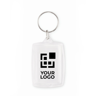 Klassieke acryl sleutelhanger met kleurenpapier-inzet